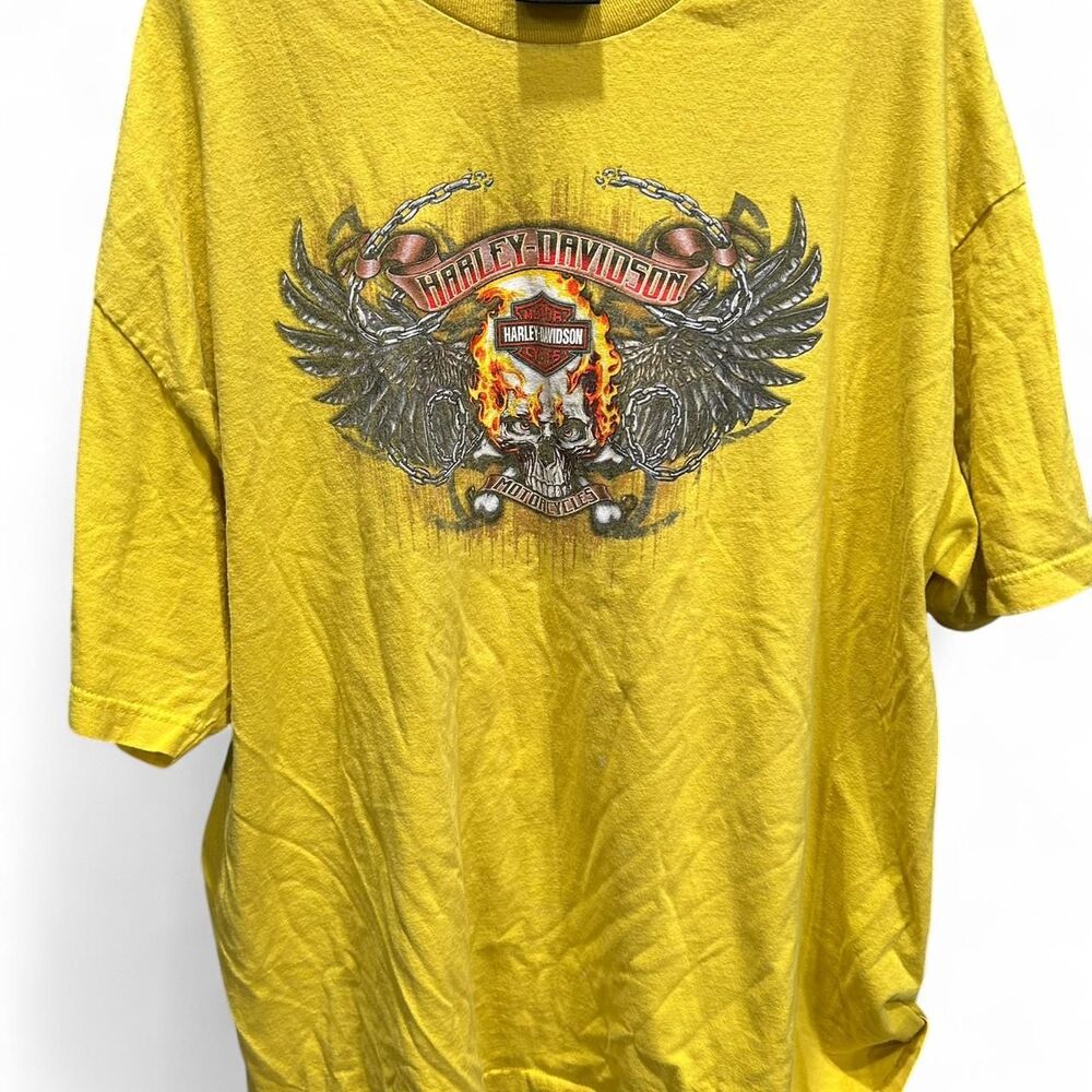 Harley-davidson Men's YELLOW SKULL TEE‎ SIZE XL